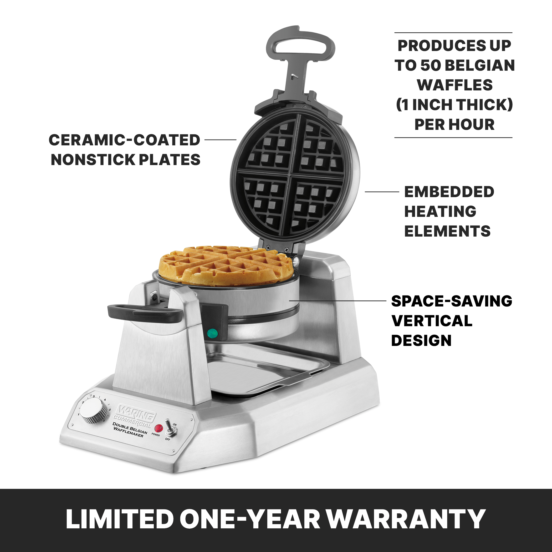Double Belgian Waffle Maker